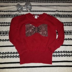 Red bow sweater